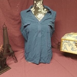 Sonoma Blue Sleeveless Top Size XL